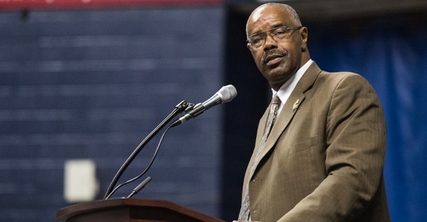 Herbert "Book" McCray ('83) at 2018 Spring Commencement Ceremony.