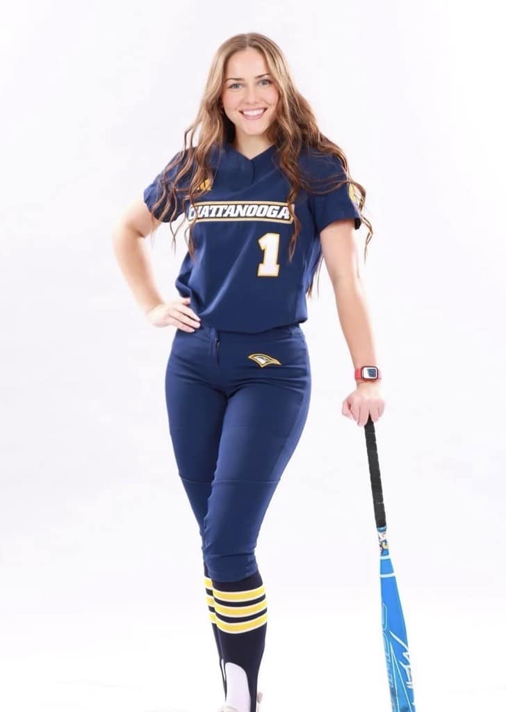 Acelynn Sellers in her UTC softball uniform.