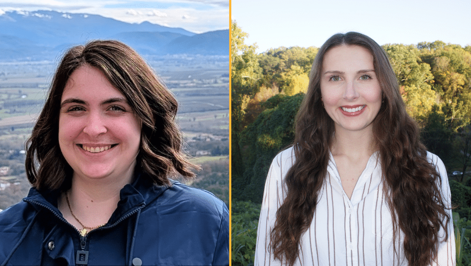 From left to right: Audrie Pletcher and Caroline Meacham.